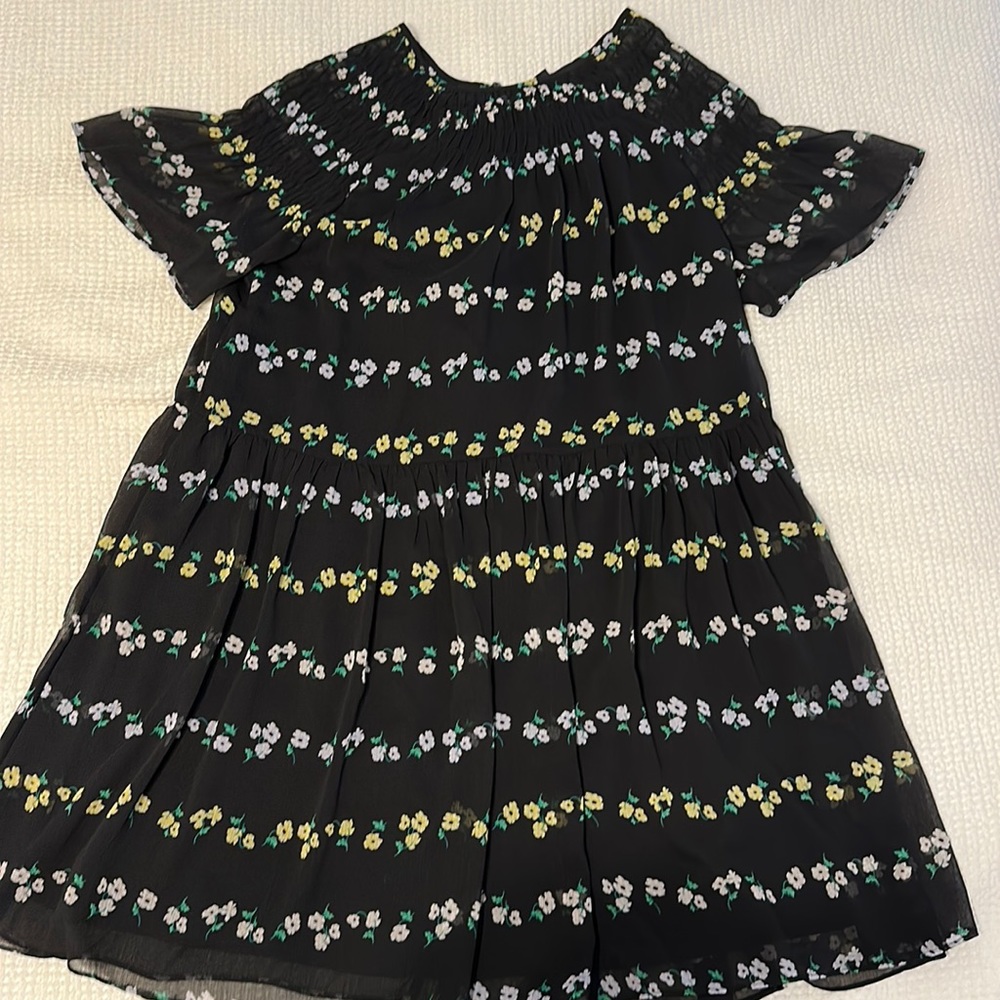 NWT Anne Taylor Black Floral Dress